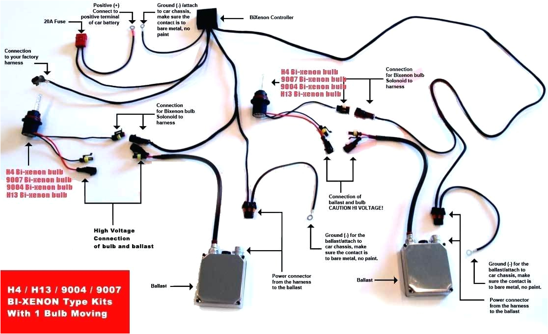 Подключения биксенона h4 схема