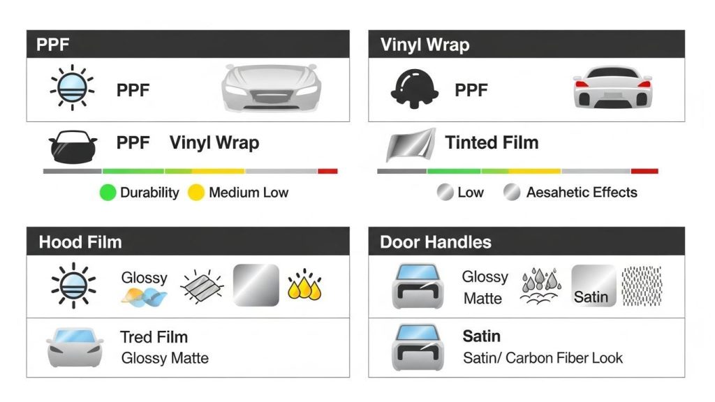 plenki dlya far kapota i dvernyh ruchek obzor variantov 2